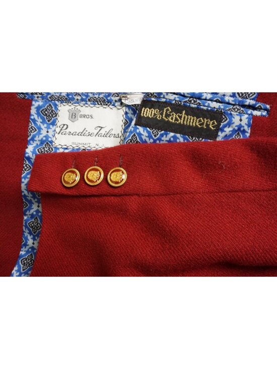 Paradise tailors Other - Paradise Tailors 1979 Custom Red 100% Cashmere Sport Coat Jacket Sz 38R